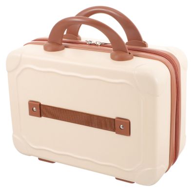 TOVINANNA Makeup Carrying Case Large Capacity Portable Makeup Storage Suitcase Travel Containers for Toiletries Stylish and Functional Plastic Mini Suitcase Bag