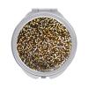 NTVOWPZO Small Compact Mirror Glitter Sequin Spot Pocket Mirror Travel Makeup Mirror Round Compact Mirrors Double-Sided Makeup Portable Handheld Mirror for Purses Pocket view 1