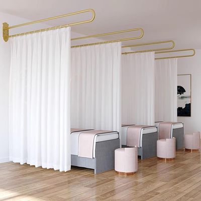 CHZDPP Privacy Curtains for Room Divider, Hospital Curtains for Sickroom/Postpartum Centers/Beauty Salons, Blackout Curtain for Massage Parlors/Tattoo Shop(White (1pc),Rod Length 2.3m/7.5ft)