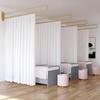 CHZDPP Privacy Curtains for Room Divider, Hospital Curtains for Sickroom/Postpartum Centers/Beauty Salons, Blackout Curtain for Massage Parlors/Tattoo Shop(White (1pc),Rod Length 2.3m/7.5ft) view 1