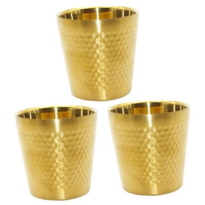 Baluue 3pcs Stainless Steel Shaving Bowl for Men Shave Cup for Soap for Home and Barber Use and Rustproof Design