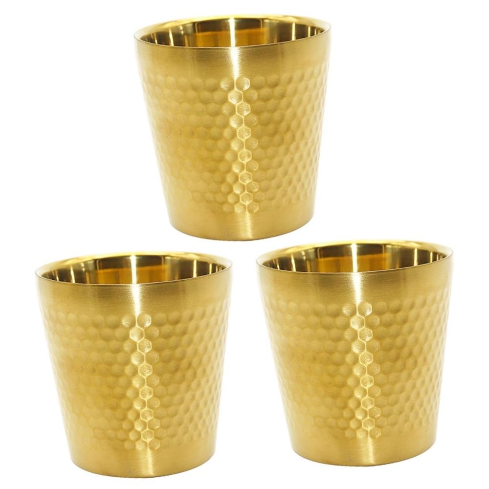 Baluue 3pcs Stainless Steel Shaving Bowl for Men Shave Cup for Soap for Home and Barber Use and Rustproof Design