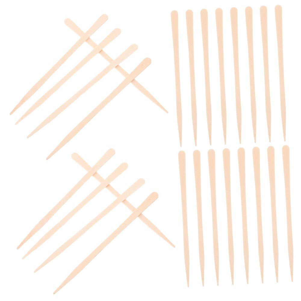 BIUDECO 100pcs Nose Wax Sticks for Hair Removal Smooth Surface Body Wax Applicators Safe Easy to Use for Women Body Hair Care Single-use