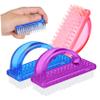BUGUUYO 6pcs Sturdy Plastic Handle Nail Brush Manicure Clean up Brush for Nails Comfortable to Hold view 1
