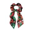 YUVAMAGIMO Candy 2 Pcs Bow Silk Scrunchies Christmas Hair Scarf Ribbon Bows for Hair Knotted Bow Hair Ties Elastic Bands Satin Scrunchy Satin Hair Accessories Scrunchies for Women Girls view 1