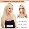 Blonde Clip in Hair Extensions Real Human Hair Straight 14 Inch 613 7pcs 120g Clip ins Hair Extensions Brazilian Remy Human Hair 16 Clips Double Weft Human Hair For Women view 2
