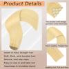 Blonde Clip in Hair Extensions Real Human Hair Straight 14 Inch 613 7pcs 120g Clip ins Hair Extensions Brazilian Remy Human Hair 16 Clips Double Weft Human Hair For Women view 3