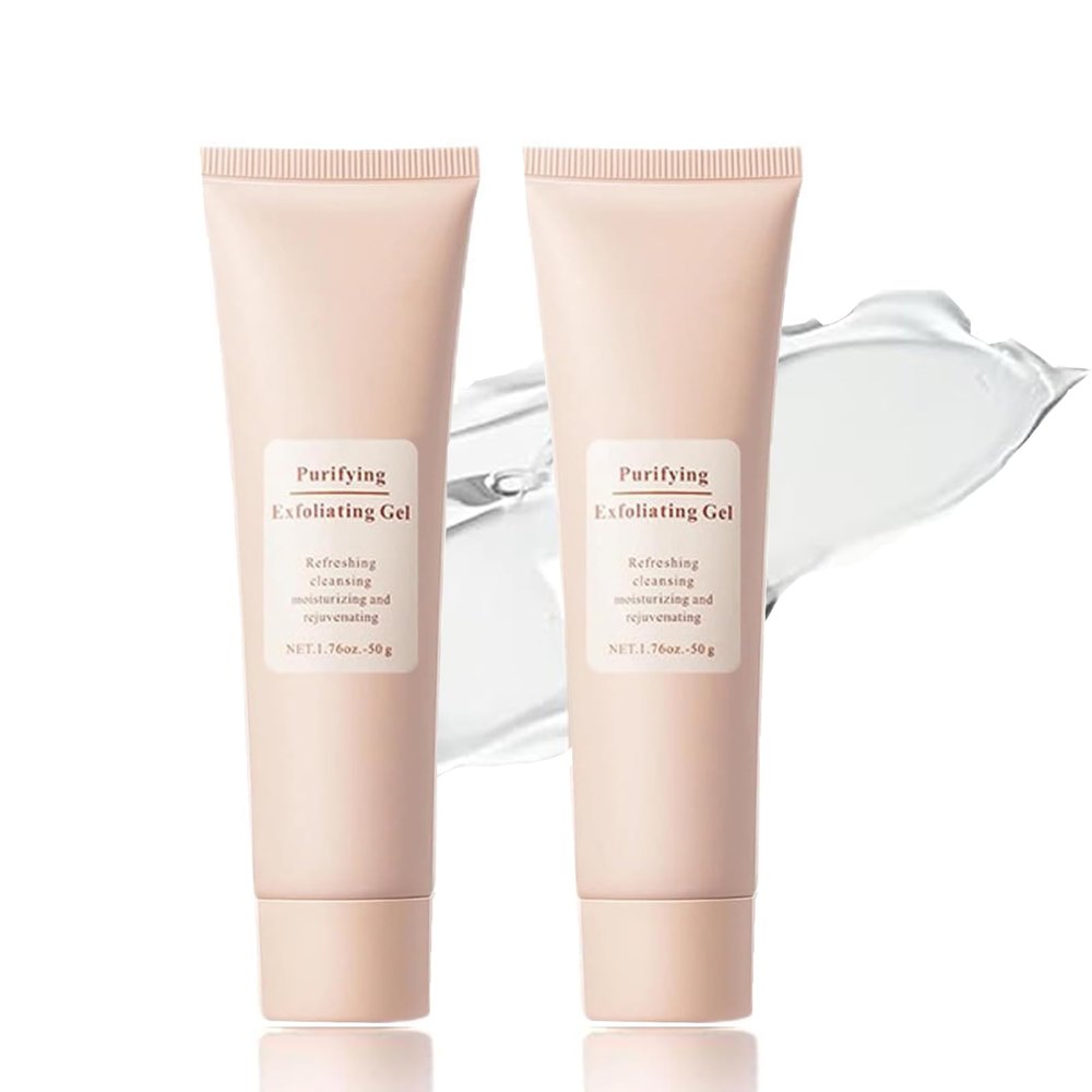 Purifying Exfoliating Gel, Face and Body Exfoliating Scrub Gel, Deep Cleansing Moisturizing Facial Exfoliator for All Skin Types (2pcs)