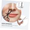 Baluue 2pcs Stainless Steel Nose Hair Scissors Portable Trimming Tools for Facial Hair Eyebrow Grooming and Lightweight Design view 4