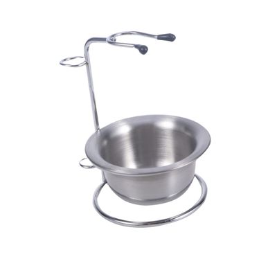 BIUDECO Stainless Steel Shaving Stand Bowl Brush Razor Holder Men's Shaving Bowl Mug