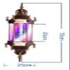DXYOYONGMZ Barber Pole Light Hair Salon Barber Shop Open Sign Traditional Barber Pole Rotating Barber Pole LED Light,Wall-Mounted Waterproof LEDs for Outdoor Hairdressing(Brass) view 2