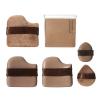 1 Box of 6 PCs Chocolate Color Quick Makeup Foundation Puff Set, Foundation Sponge Puff Cushion Puff Mini Powder Puff Collection view 1