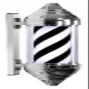 DXYOYONGMZ Barber Pole Light, Rotating Hair Salon Open Sign, Traditional Barber Pole Rotating Barber Pole LED Light, Wall-Mounted Waterproof LEDs for Outdoor Hairdressing(Black White) view 1