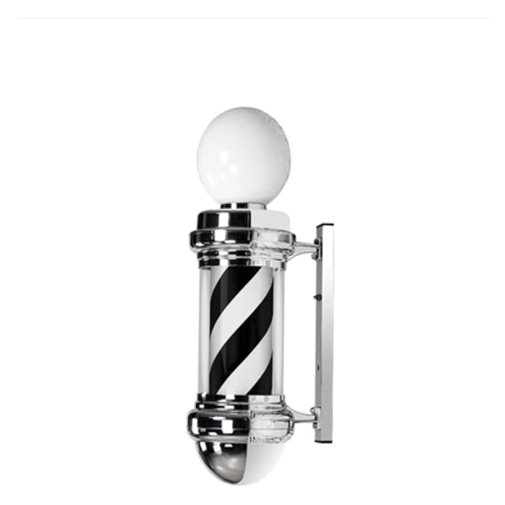 DXYOYONGMZ Barber Pole Light, LED Barber Pole Light, Traditional Barber Pole Rotating Barber Pole LED Light, Wall-Mounted Waterproof LEDs for Outdoor Hairdressing(Black01)