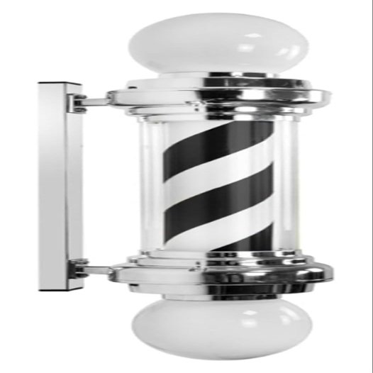 DXYOYONGMZ Barber Pole Light, Rotating Hair Salon Open Sign, Traditional Barber Pole Outside Barber Shop Rotating Light Sign Light Box Rainproof Hairdressing Salon Save Energy Wall Lamp(Black)