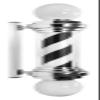 DXYOYONGMZ Barber Pole Light, Rotating Hair Salon Open Sign, Traditional Barber Pole Outside Barber Shop Rotating Light Sign Light Box Rainproof Hairdressing Salon Save Energy Wall Lamp(Black)