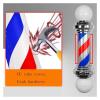 DXYOYONGMZ Barber Pole Light, Rotating Hair Salon Open Sign, Traditional Barber Pole Outside Barber Shop Rotating Light Sign Light Box Rainproof Hairdressing Salon Save Energy Wall Lamp(Black) view 3