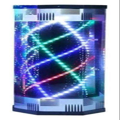 Barber Pole Light, Rotating Hair Salon Open Sign, Barber Pole LED Light, Outdoor Led Hair Hairdressing Salon Barber Shop Sign,Rotating Illuminating Five-pointed Red Green Blue White Strips(86.5cm)