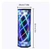 Barber Pole Light, Rotating Hair Salon Open Sign, Barber Pole LED Light, Outdoor Led Hair Hairdressing Salon Barber Shop Sign,Rotating Illuminating Five-pointed Red Green Blue White Strips(86.5cm) view 2