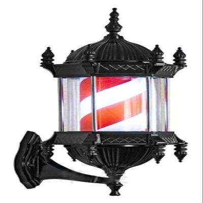 Barber Pole Light Hair Salon Barber Shop Open Sign Barber Pole LED Light, Traditional Barber Pole, Rotating Barber Pole LED Light, Wall-mounted Waterproof LEDs For Outdoor Hairdressing(Red)