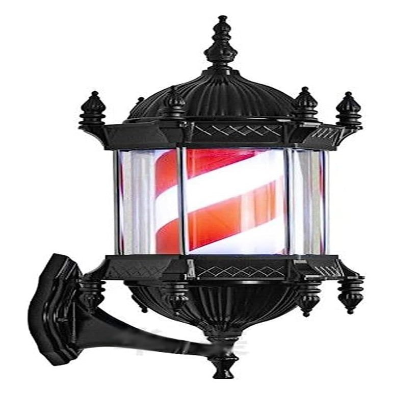 Barber Pole Light Hair Salon Barber Shop Open Sign Barber Pole LED Light, Traditional Barber Pole, Rotating Barber Pole LED Light, Wall-mounted Waterproof LEDs For Outdoor Hairdressing(Red)