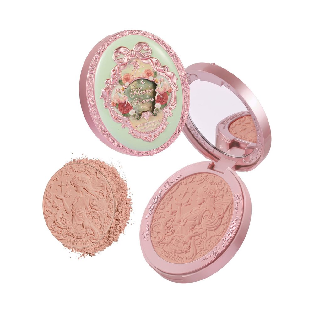 Flower Knows Midsummer Fairytales Velvet Embossed Blush,Taupe Nude Matte Powder Blush for Cheeks,Buildable & Blendable Face Makeup,Soft Long-Lasting Make Up for Women & Girls,0.17 Oz(05 Valley Lily)