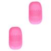 BIUDECO 2 Pcs Silicone Makeup Brush Cleaning Pad Brush Cleaning Plate Easy to Use Pink view 1