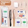 50 Sets Toiletry Kits Homeless Personal Hygiene Kit Bulk Homeless Care Package Supplies Travel Toiletry Kit Homeless Hygiene Kit Bulk for Men Women Charity Disposable Toiletry Kit(8-IN-1) view 2