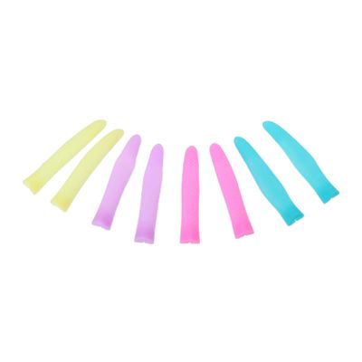 Didiseaon Nail Clier Handle Covers Cuticle Nippers Cover 4 Pack Silicone Sleeves for Trimmer Handles Anti-slip Scratch Proof Random