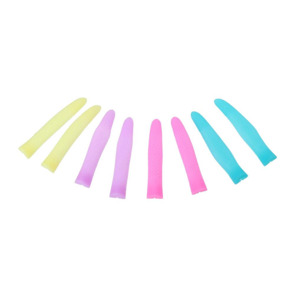 Didiseaon Nail Clier Handle Covers Cuticle Nippers Cover 4 Pack Silicone Sleeves for Trimmer Handles Anti-slip Scratch Proof Random