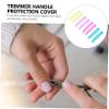 Didiseaon Nail Clier Handle Covers Cuticle Nippers Cover 4 Pack Silicone Sleeves for Trimmer Handles Anti-slip Scratch Proof Random view 2