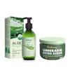 Armpit Detox Scrub 8.8 oz with Peppermint + Organic Aloe Vera Gel 17oz for Face and Body & Hair view 1