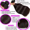 Straight Hair Bundles 12A Bundles Human Hair 20 22 24 26 Inch 100% Unprocessed Brazilian Virgin Hair Weave Bundles Straight Human Hair 4 Bundles Deals Human Hait Natural Black Color view 2