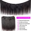 Straight Hair Bundles 12A Bundles Human Hair 20 22 24 26 Inch 100% Unprocessed Brazilian Virgin Hair Weave Bundles Straight Human Hair 4 Bundles Deals Human Hait Natural Black Color view 3