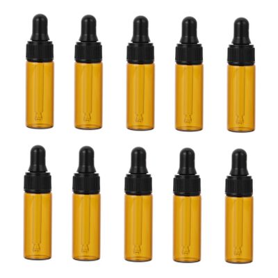 TOVINANNA 10pcs Glass Dropper Bottles Reusable Storage for Blends Massage Oils and Perfumes Capacity Easy to Control Dosage for Travel and Daily Use