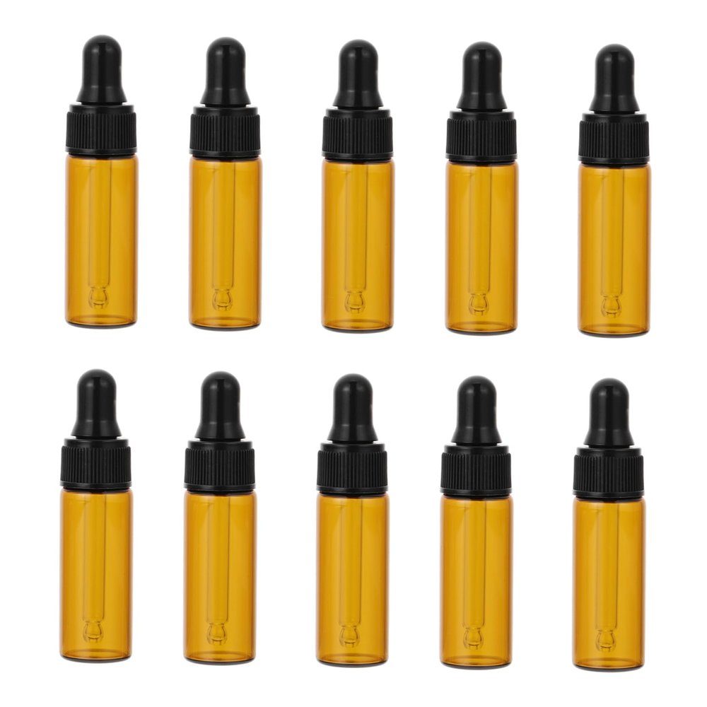 TOVINANNA 10pcs Glass Dropper Bottles Reusable Storage for Blends Massage Oils and Perfumes Capacity Easy to Control Dosage for Travel and Daily Use
