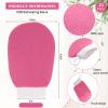 FoldTier 20 Pcs Exfoliating Glove Bulk Summer Exfoliator Mitt Body Scrubber 150d Viscose Fiber Deep Skin Korean Scrub Mitt for Spa Massage Dead Skin Remover for Men and Women(Rose Red) view 2