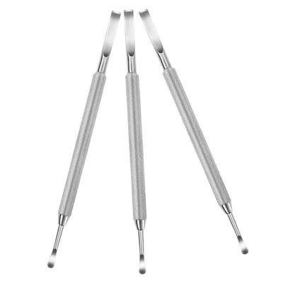 Didiseaon 3pcs Stainless Steel Nail Cuticle Tools Nail Cleaner Pusher for Manicure and Pedicure Salon Use Dual-ended Design for Easy Cuticle Maintenance