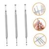 Didiseaon 3pcs Stainless Steel Nail Cuticle Tools Nail Cleaner Pusher for Manicure and Pedicure Salon Use Dual-ended Design for Easy Cuticle Maintenance view 3