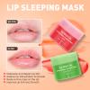12 Pack Lip Sleeping Mask Set, Overnight Lip Treatment, Nourish and Hydrate Lip Mask With Vitamin C and Coconut Oil, Lip Balm for Dry Lips, Reduce Lip Lines and Improve Lip Color view 2