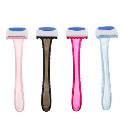 Baluue 4pcs Compact Facial Trimmer for Women Manual Epilator for Precision Trimming Safe and Gentle Bikini Remover Travel-Friendly Small Epilator Black Red and