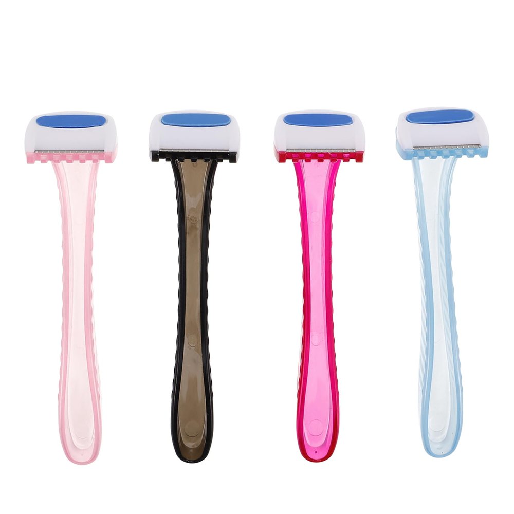 Baluue 4pcs Compact Facial Trimmer for Women Manual Epilator for Precision Trimming Safe and Gentle Bikini Remover Travel-Friendly Small Epilator Black Red and