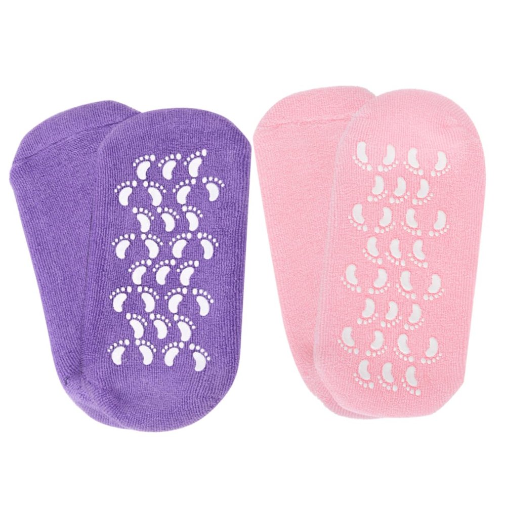 Didiseaon 2pairs Moisturizing Socks for Women Crack Heel Care Gel Socks Sleep Foot Covers