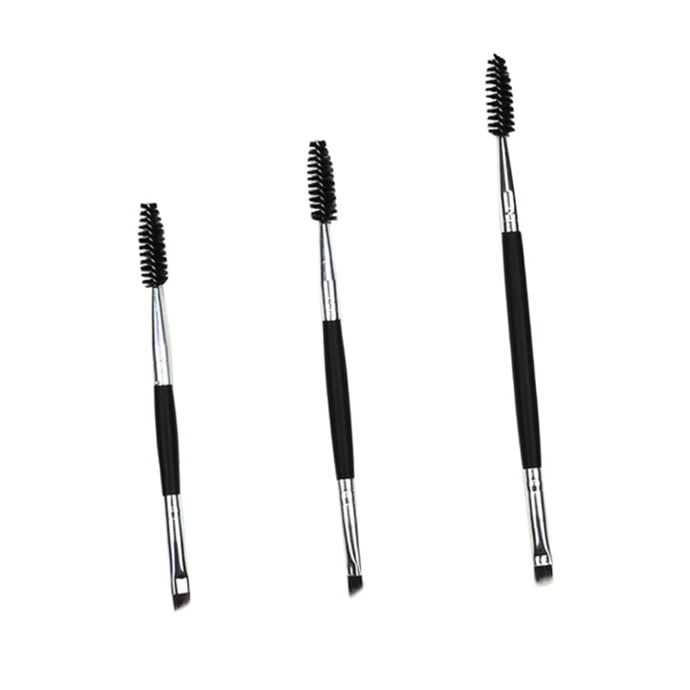 BIUDECO 3pcs Professional Eyebrow Brush with Spiral Mascara Wand Wooden Handle Makeup Tools for Eyebrow Shaping and Eyelash Grooming Women and Makeup Lovers