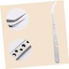 BIUDECO 2pcs Professional Eyebrow Tweezers Nonmagnetic -static Nail Tools for Precision Ergonomic Design Curved Straight Tips for Home Salon Use view 4