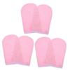 Hoement 3pairs Moisturizing Paraffin Wax Gloves Soft Hand Mittens for Reusable Hand for DIY Waxing and Daily Skin Moisture Pink White Trim view 1