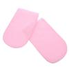 Hoement 3pairs Moisturizing Paraffin Wax Gloves Soft Hand Mittens for Reusable Hand for DIY Waxing and Daily Skin Moisture Pink White Trim view 3