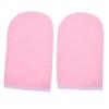Hoement 3pairs Moisturizing Paraffin Wax Gloves Soft Hand Mittens for Reusable Hand for DIY Waxing and Daily Skin Moisture Pink White Trim view 4