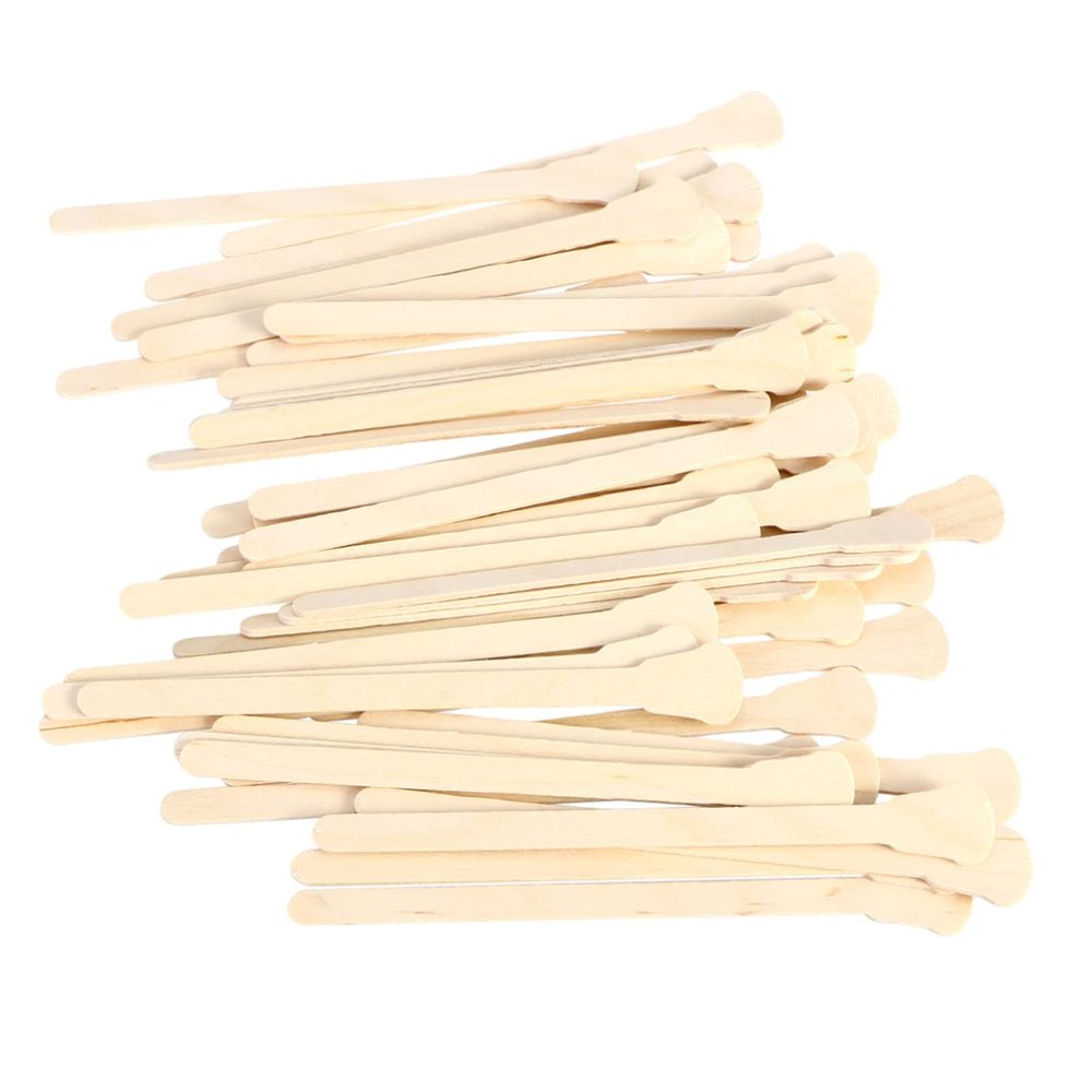 VINTORKY Wooden Wax Stick Spatula 100 Count for Hair Removal Waxing Gentle on Skin for Salons Home