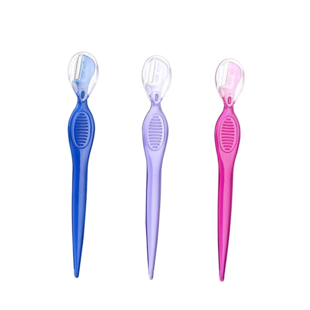 Baluue 12pcs Stainless Steel Eyebrow Trimmers for Precise Grooming Lightweight and Easy to Control Beauty Tools for Women Girls and Travel